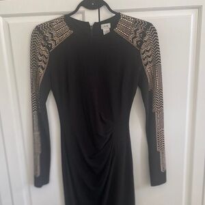 Cache black midi dress with studded detail size 0